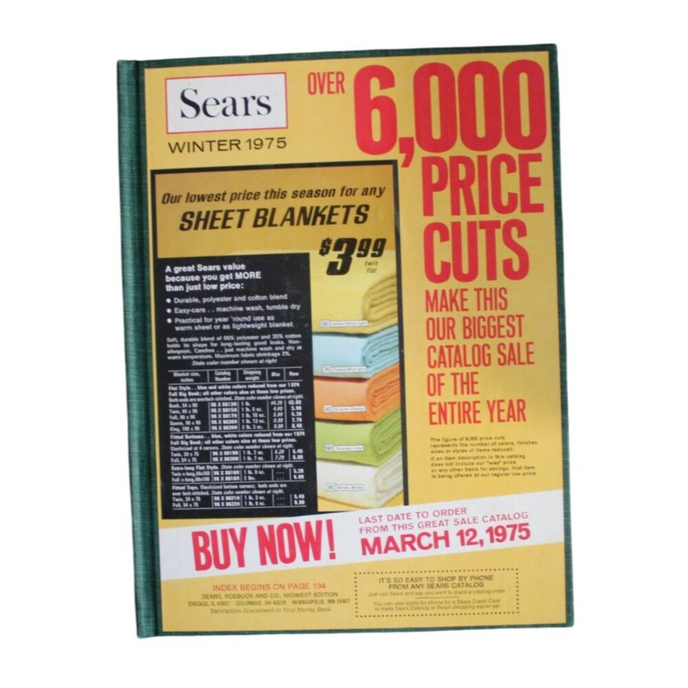 Vintage 1975 Sears Winter Sales Catalog Rare